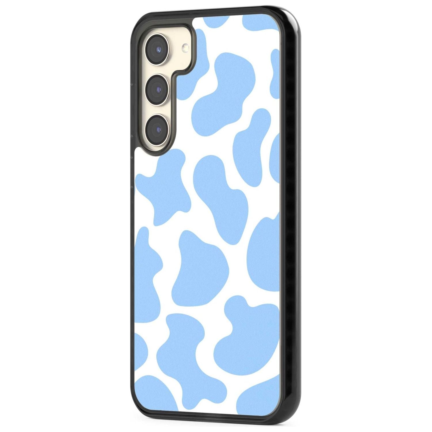 Blue and White Cow Print