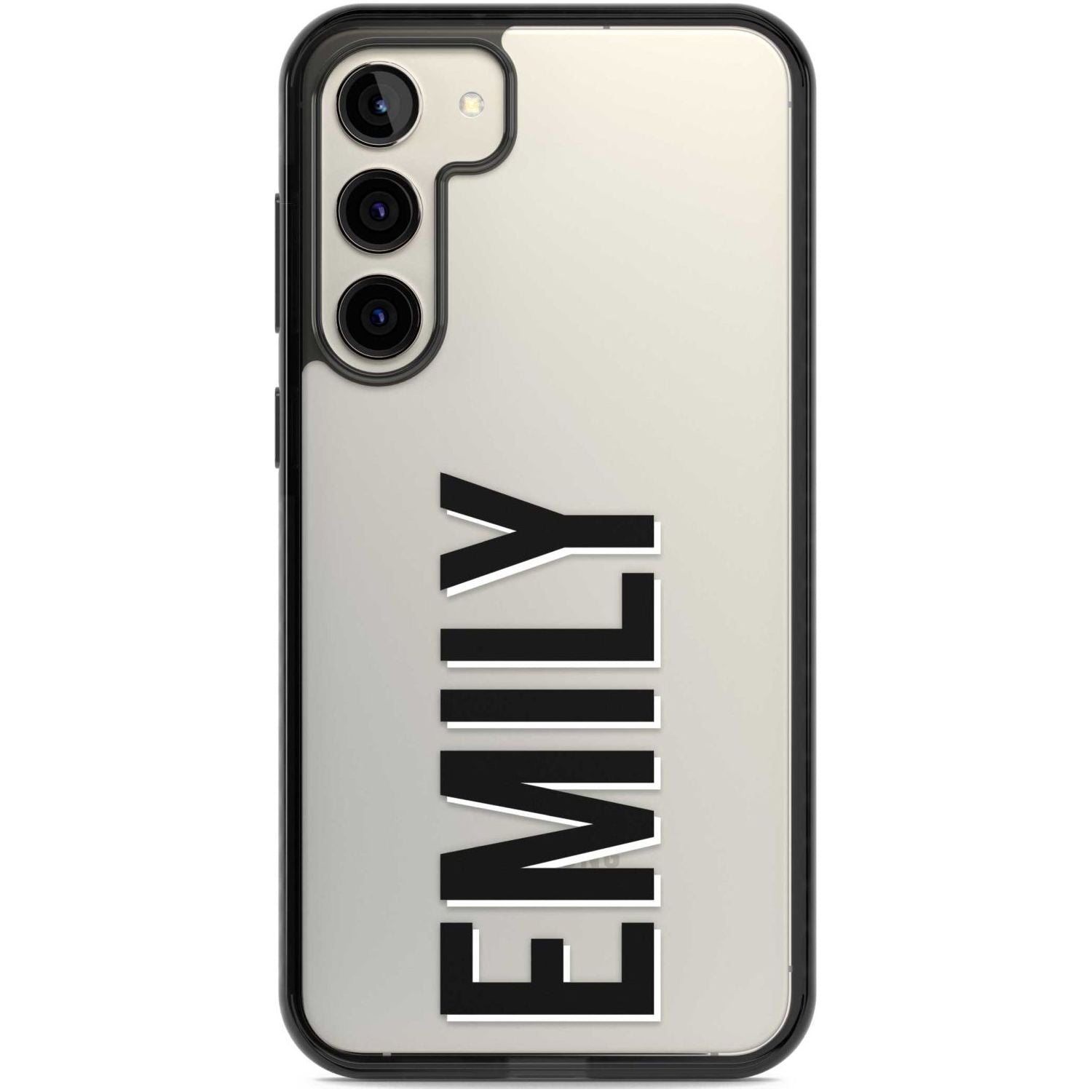 Personalised Clear Text  3A Custom Phone Case Samsung S22 Plus / Black Impact Case,Samsung S23 Plus / Black Impact Case Blanc Space