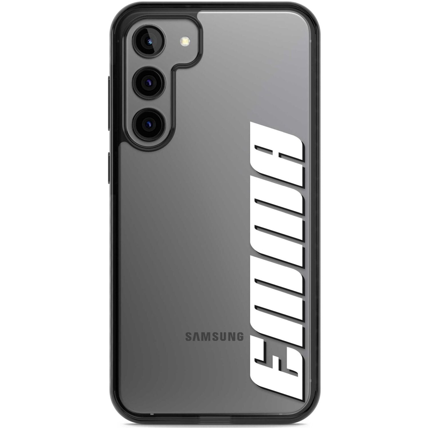 Personalised Clear Text  4B Custom Phone Case Samsung S22 Plus / Black Impact Case,Samsung S23 Plus / Black Impact Case Blanc Space