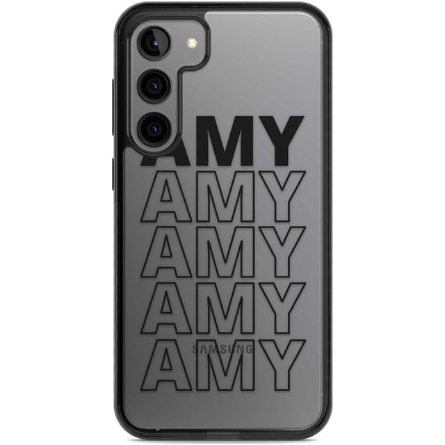 Personalised Clear Text  5E Custom Phone Case Samsung S22 Plus / Black Impact Case,Samsung S23 Plus / Black Impact Case Blanc Space