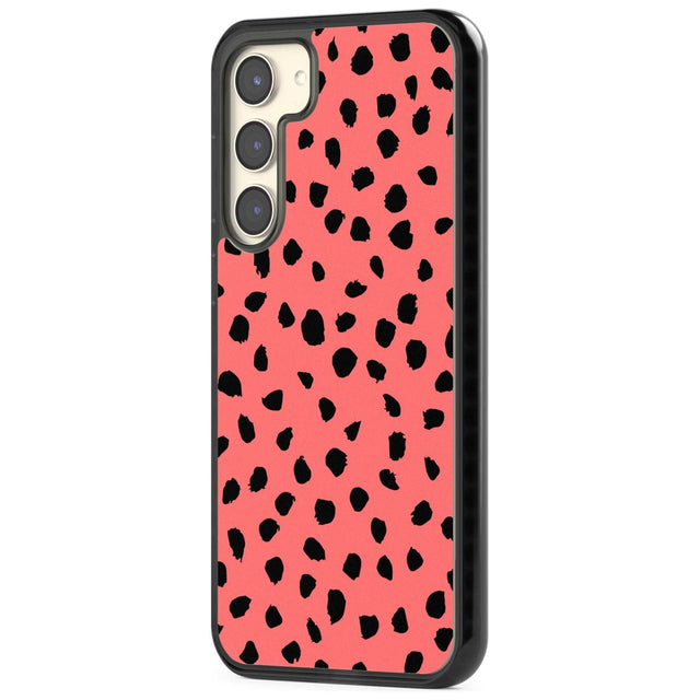 Black on Salmon Pink Dalmatian Polka Dot Spots Phone Case iPhone 15 Pro Max / Black Impact Case,iPhone 15 Plus / Black Impact Case,iPhone 15 Pro / Black Impact Case,iPhone 15 / Black Impact Case,iPhone 15 Pro Max / Impact Case,iPhone 15 Plus / Impact Case,iPhone 15 Pro / Impact Case,iPhone 15 / Impact Case,iPhone 15 Pro Max / Magsafe Black Impact Case,iPhone 15 Plus / Magsafe Black Impact Case,iPhone 15 Pro / Magsafe Black Impact Case,iPhone 15 / Magsafe Black Impact Case,iPhone 14 Pro Max / Black Impact Ca