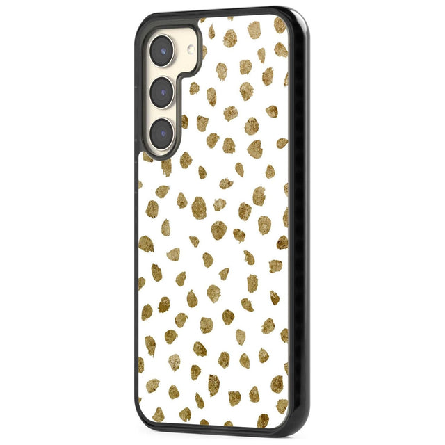 Gold Look on White Dalmatian Polka Dot Spots Phone Case iPhone 15 Pro Max / Black Impact Case,iPhone 15 Plus / Black Impact Case,iPhone 15 Pro / Black Impact Case,iPhone 15 / Black Impact Case,iPhone 15 Pro Max / Impact Case,iPhone 15 Plus / Impact Case,iPhone 15 Pro / Impact Case,iPhone 15 / Impact Case,iPhone 15 Pro Max / Magsafe Black Impact Case,iPhone 15 Plus / Magsafe Black Impact Case,iPhone 15 Pro / Magsafe Black Impact Case,iPhone 15 / Magsafe Black Impact Case,iPhone 14 Pro Max / Black Impact Case