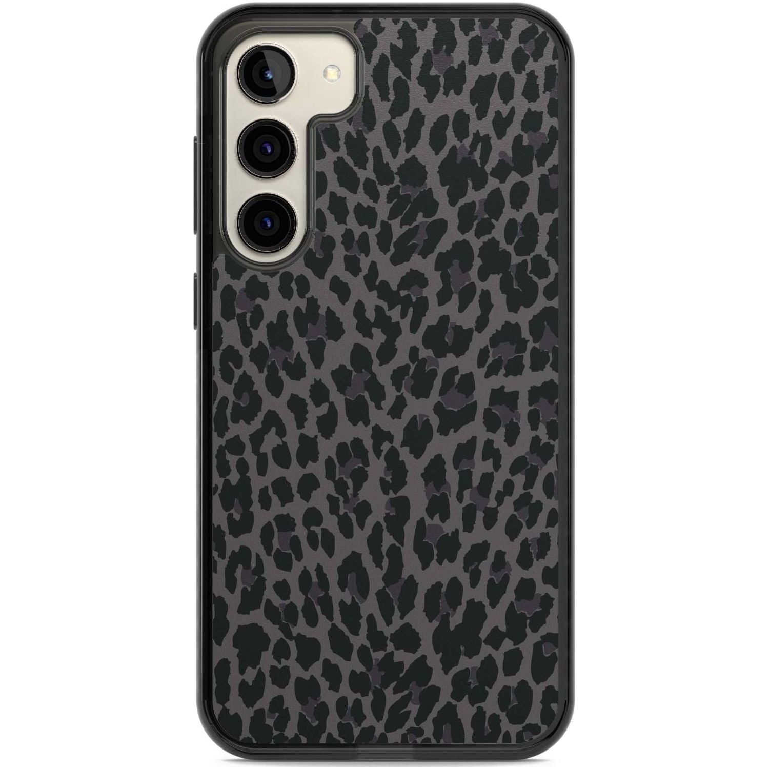 Dark Animal Print Pattern Small Leopard Phone Case Samsung S22 Plus / Black Impact Case,Samsung S23 Plus / Black Impact Case Blanc Space