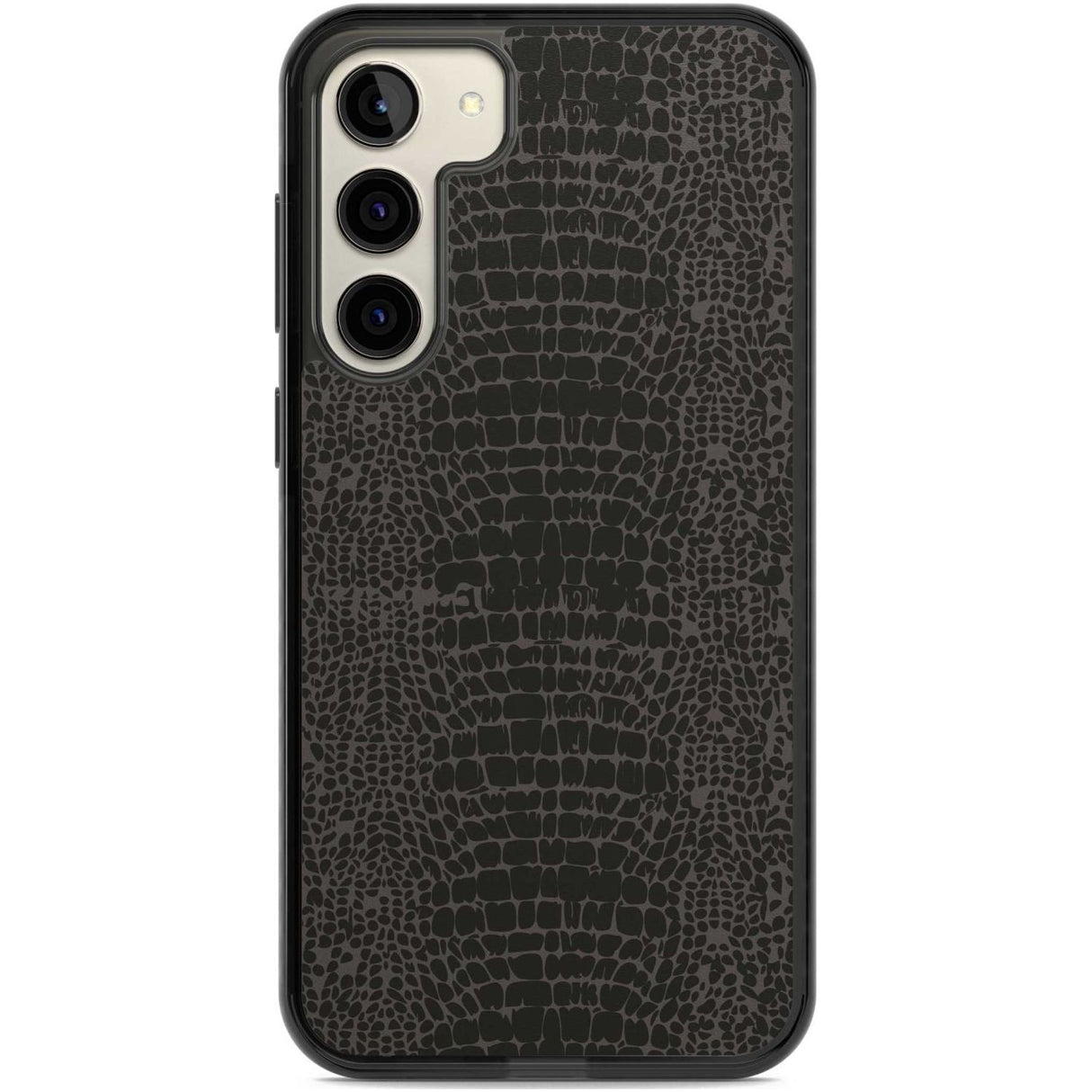 Dark Animal Print Pattern Snake Skin Phone Case Samsung S22 Plus / Black Impact Case,Samsung S23 Plus / Black Impact Case Blanc Space