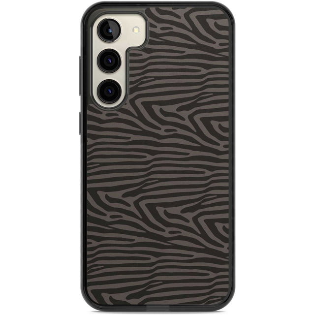 Dark Animal Print Pattern Zebra Phone Case Samsung S22 Plus / Black Impact Case,Samsung S23 Plus / Black Impact Case Blanc Space