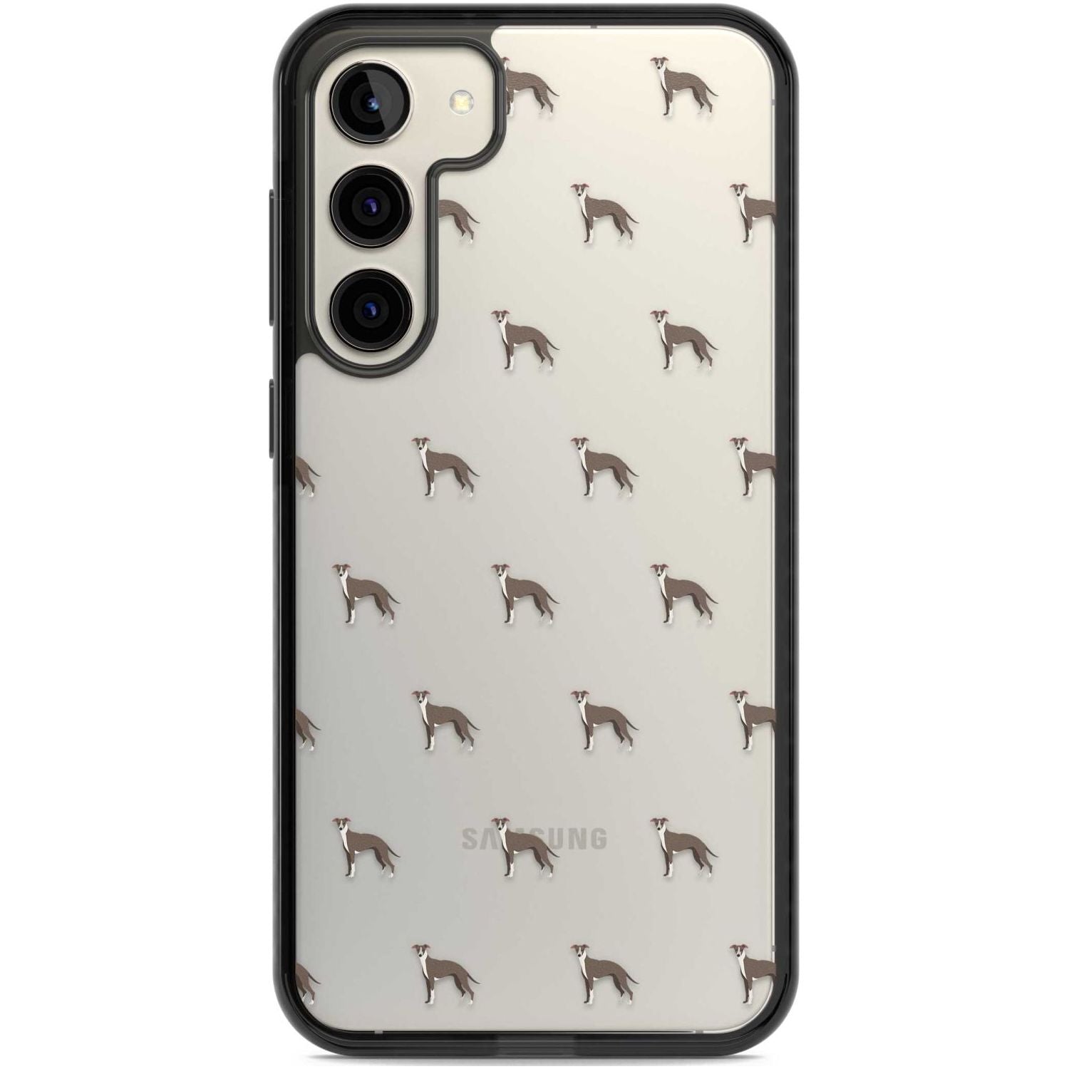 Whippet/Italian Greyhound Dog Pattern Clear