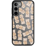 Cockapoo (Champagne) Watercolour Dog Pattern Phone Case Samsung S22 Plus / Black Impact Case,Samsung S23 Plus / Black Impact Case Blanc Space