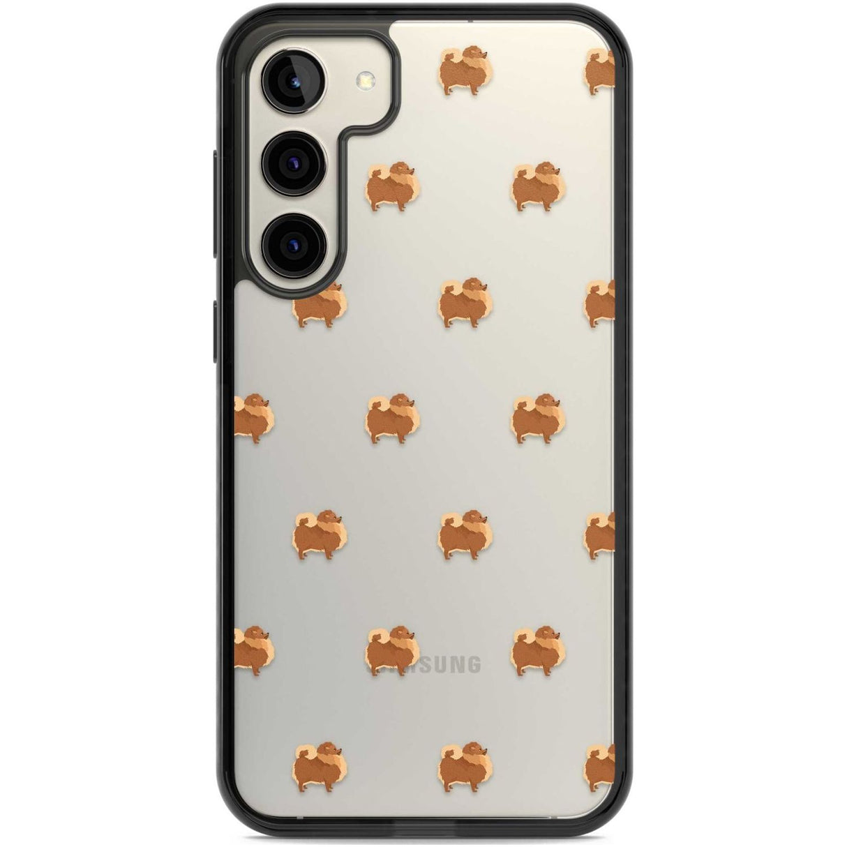 Pomeranian Dog Pattern Clear