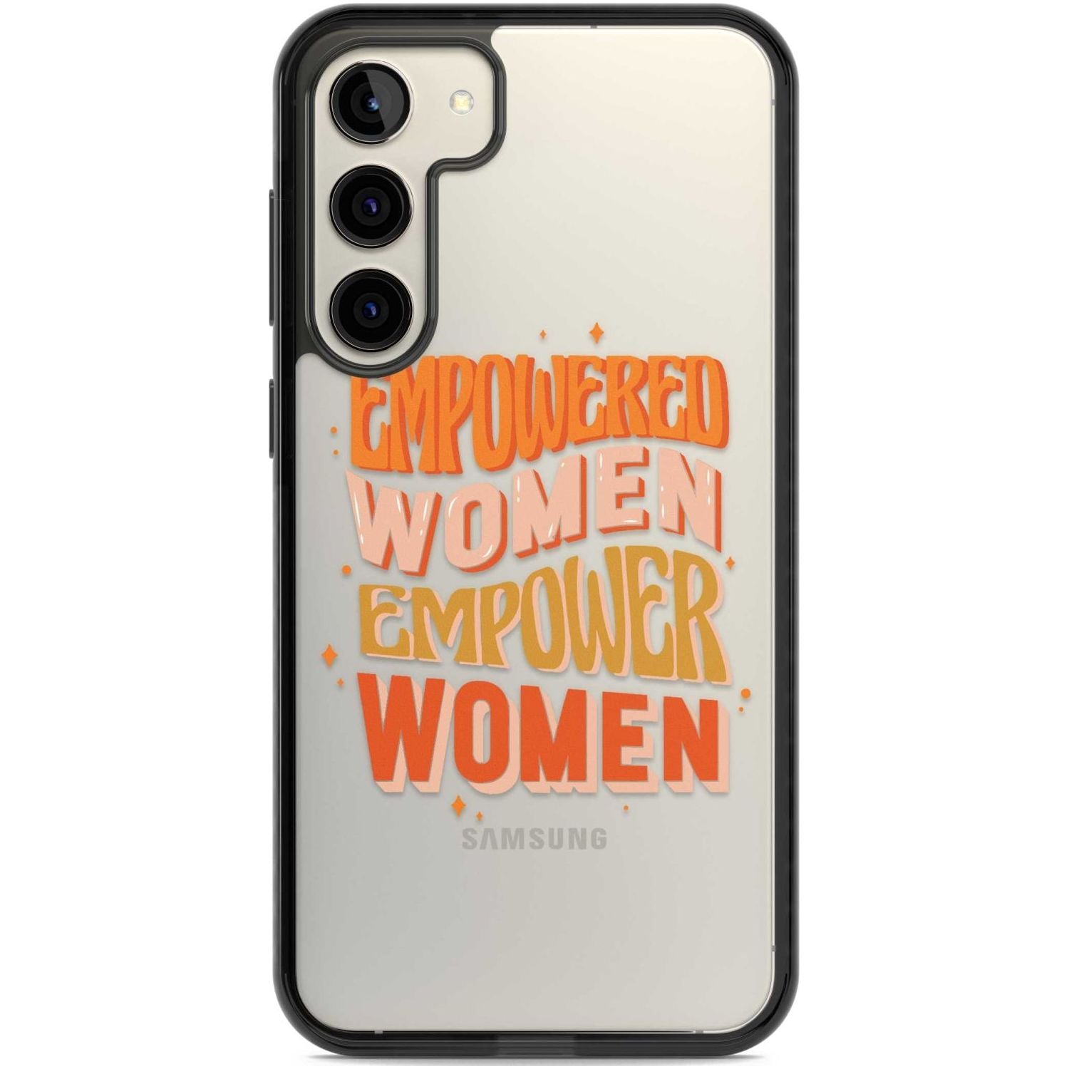 Empowered Women Phone Case Samsung S22 Plus / Black Impact Case,Samsung S23 Plus / Black Impact Case Blanc Space
