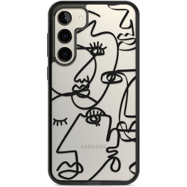 Abstract Line Art Black Clear