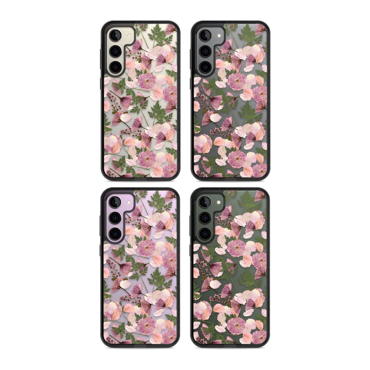 Leafy Floral Pattern Transparent Design