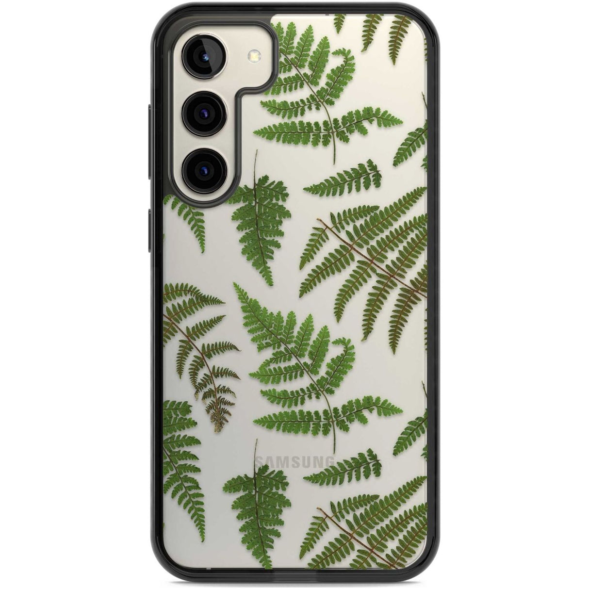 Leafy Ferns Phone Case Samsung S22 Plus / Black Impact Case,Samsung S23 Plus / Black Impact Case Blanc Space