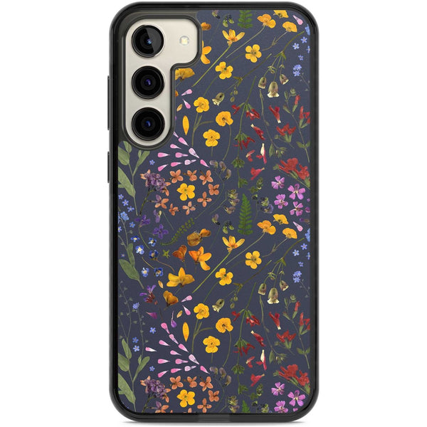 Wildflowers & Leaves In Navy