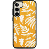 Fern Pattern on Yellow Phone Case Samsung S22 Plus / Black Impact Case,Samsung S23 Plus / Black Impact Case Blanc Space