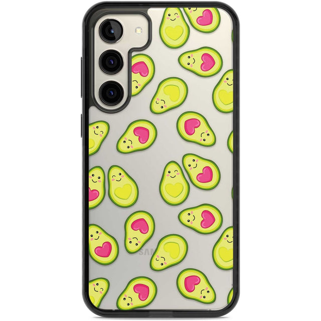 Avocado Love Phone Case Samsung S22 Plus / Black Impact Case,Samsung S23 Plus / Black Impact Case Blanc Space