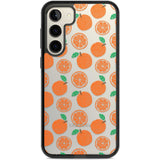 Orange Pattern Phone Case Samsung S22 Plus / Black Impact Case,Samsung S23 Plus / Black Impact Case Blanc Space