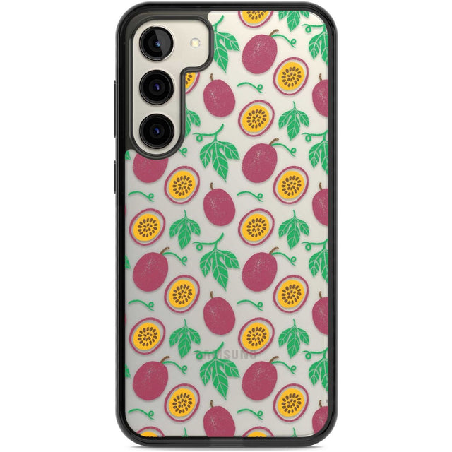 Passion Fruit Pattern Phone Case Samsung S22 Plus / Black Impact Case,Samsung S23 Plus / Black Impact Case Blanc Space