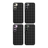 Simplistic Large Grid Pattern Black