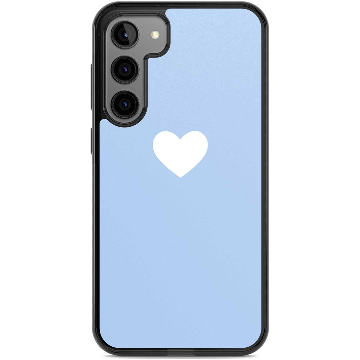 Single Heart Design: White & Baby Blue