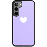 Single Heart White & Pale Purple