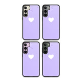 Single Heart White & Pale Purple