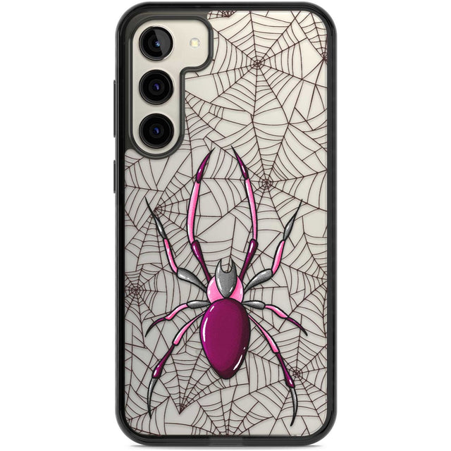 Arachnophobia Phone Case Samsung S22 Plus / Black Impact Case,Samsung S23 Plus / Black Impact Case Blanc Space