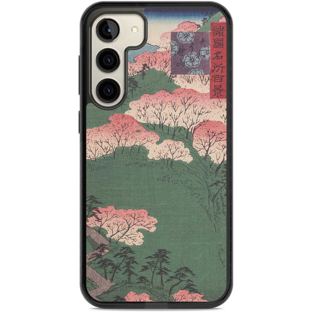 Japanese Illustration Cherry Blossom Forest Phone Case Samsung S22 Plus / Black Impact Case,Samsung S23 Plus / Black Impact Case Blanc Space