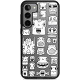 Burst Heads Phone Case Samsung S22 Plus / Black Impact Case,Samsung S23 Plus / Black Impact Case Blanc Space