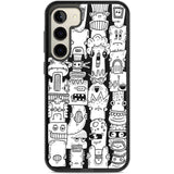 Monochrome Heads Phone Case Samsung S22 Plus / Black Impact Case,Samsung S23 Plus / Black Impact Case Blanc Space