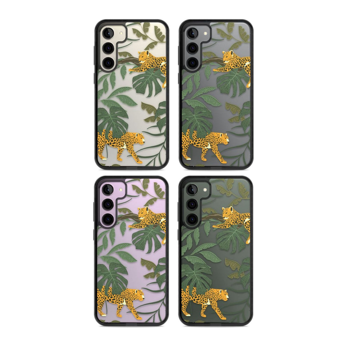 Two Jaguars & Foliage Jungle Cat Pattern