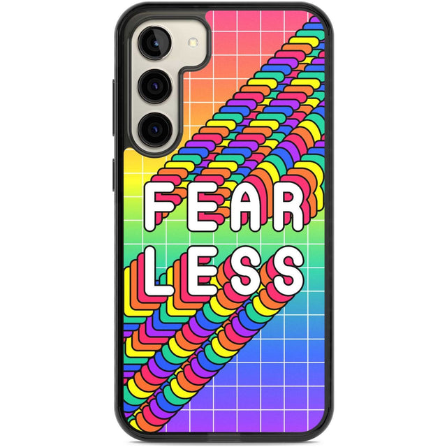 Fearless Phone Case Samsung S22 Plus / Black Impact Case,Samsung S23 Plus / Black Impact Case Blanc Space