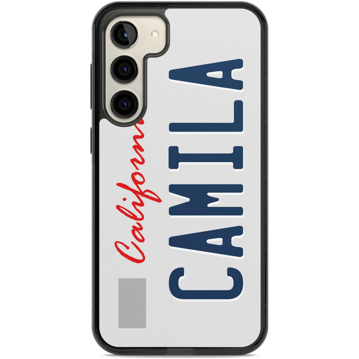 California License Plate Custom Phone Case Samsung S22 Plus / Black Impact Case,Samsung S23 Plus / Black Impact Case Blanc Space