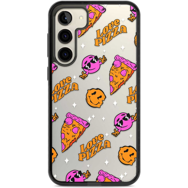 Psychedelic Love Pizza Pattern (Clear)