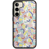 Colourful Mixed Shapes Retro Pattern Design Phone Case Samsung S22 Plus / Black Impact Case,Samsung S23 Plus / Black Impact Case Blanc Space