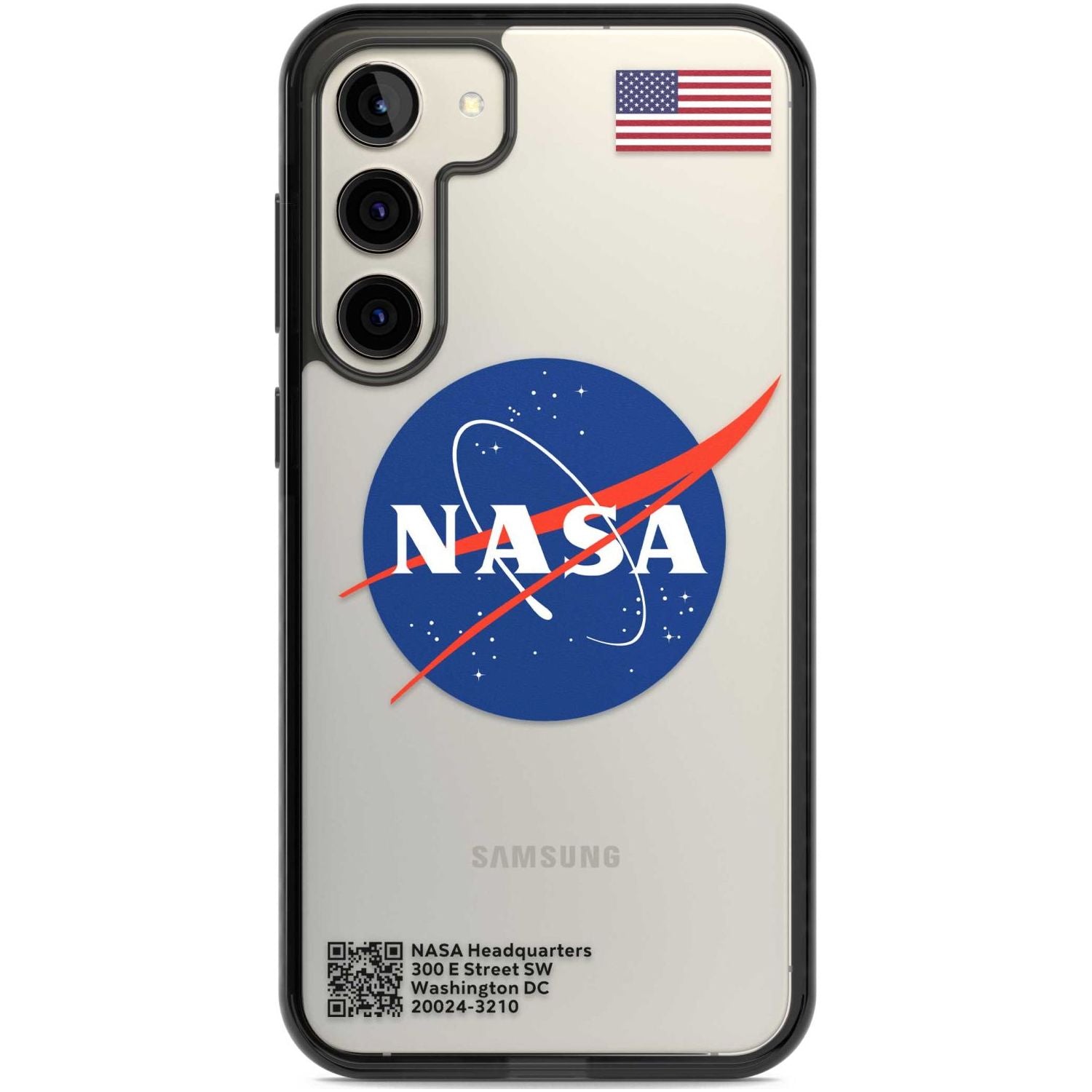NASA Meatball Phone Case Samsung S22 Plus / Black Impact Case,Samsung S23 Plus / Black Impact Case Blanc Space