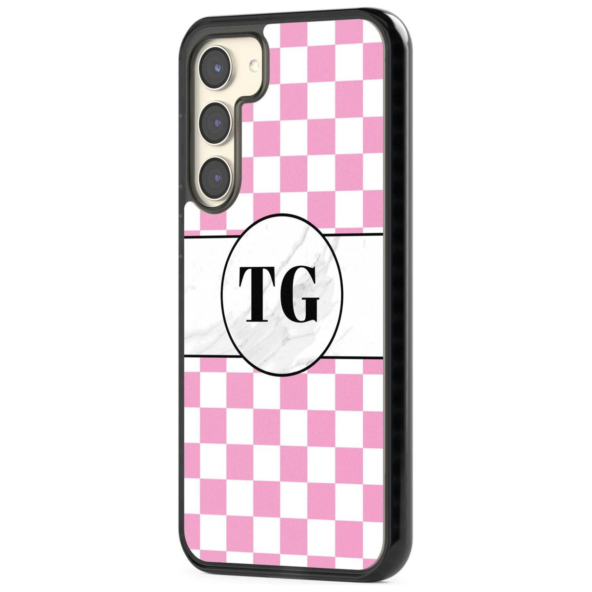 Personalised Monogrammed Pink Check Phone Case iPhone 15 Pro Max / Black Impact Case,iPhone 15 Plus / Black Impact Case,iPhone 15 Pro / Black Impact Case,iPhone 15 / Black Impact Case,iPhone 15 Pro Max / Impact Case,iPhone 15 Plus / Impact Case,iPhone 15 Pro / Impact Case,iPhone 15 / Impact Case,iPhone 15 Pro Max / Magsafe Black Impact Case,iPhone 15 Plus / Magsafe Black Impact Case,iPhone 15 Pro / Magsafe Black Impact Case,iPhone 15 / Magsafe Black Impact Case,iPhone 14 Pro Max / Black Impact Case,iPhone 1