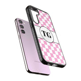 Personalised Monogrammed Pink Check Phone Case iPhone 15 Pro Max / Black Impact Case,iPhone 15 Plus / Black Impact Case,iPhone 15 Pro / Black Impact Case,iPhone 15 / Black Impact Case,iPhone 15 Pro Max / Impact Case,iPhone 15 Plus / Impact Case,iPhone 15 Pro / Impact Case,iPhone 15 / Impact Case,iPhone 15 Pro Max / Magsafe Black Impact Case,iPhone 15 Plus / Magsafe Black Impact Case,iPhone 15 Pro / Magsafe Black Impact Case,iPhone 15 / Magsafe Black Impact Case,iPhone 14 Pro Max / Black Impact Case,iPhone 1