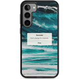 "Don't Change" iPhone Reminder Phone Case Samsung S22 Plus / Black Impact Case,Samsung S23 Plus / Black Impact Case Blanc Space