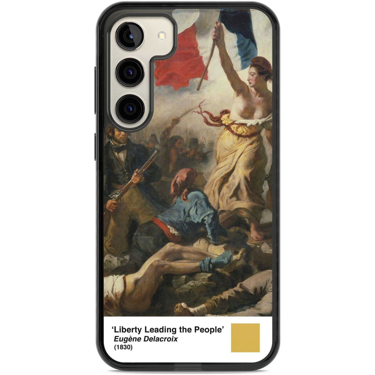 Liberty Leading the People Phone Case Samsung S22 Plus / Black Impact Case,Samsung S23 Plus / Black Impact Case Blanc Space