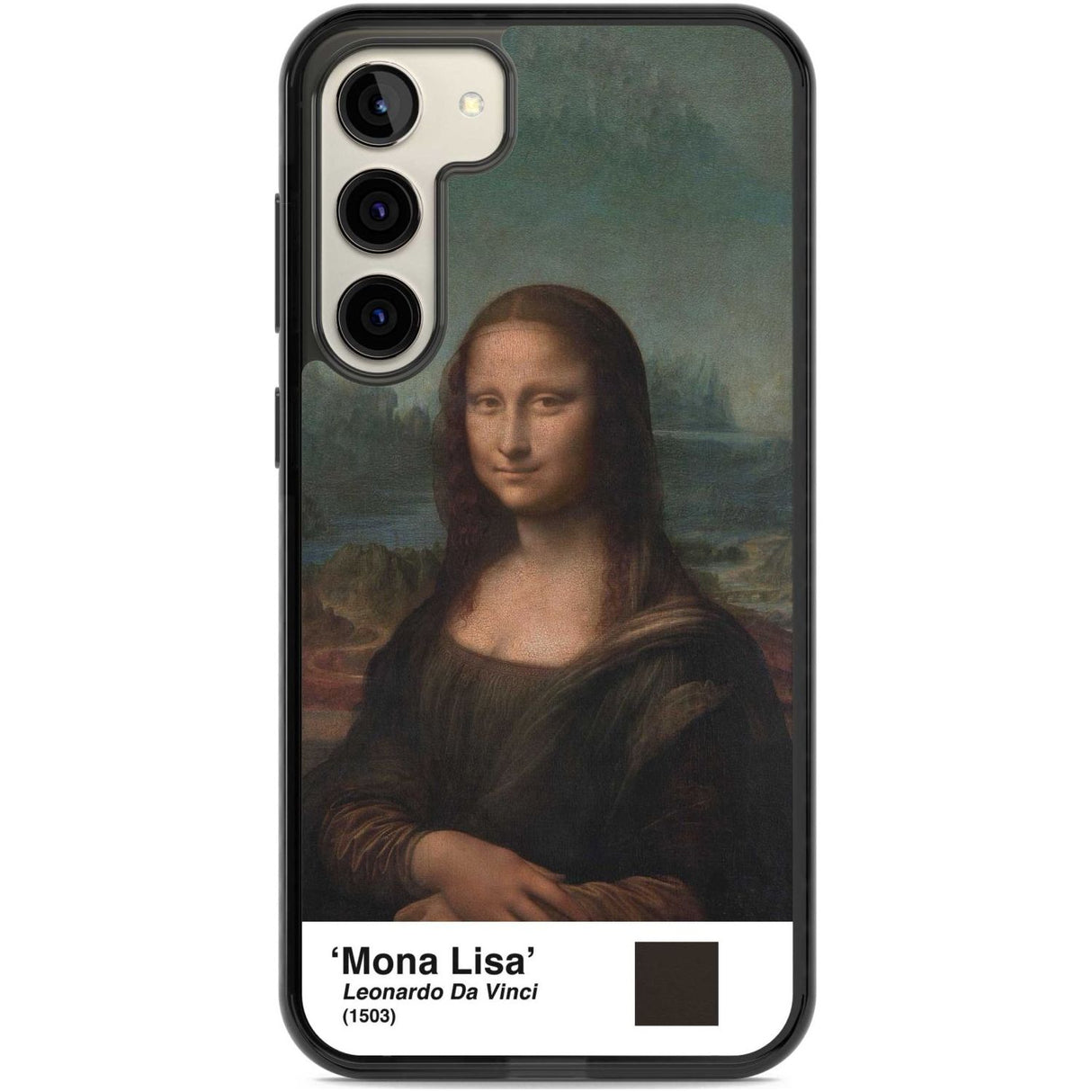 Mona Lisa Phone Case Samsung S22 Plus / Black Impact Case,Samsung S23 Plus / Black Impact Case Blanc Space