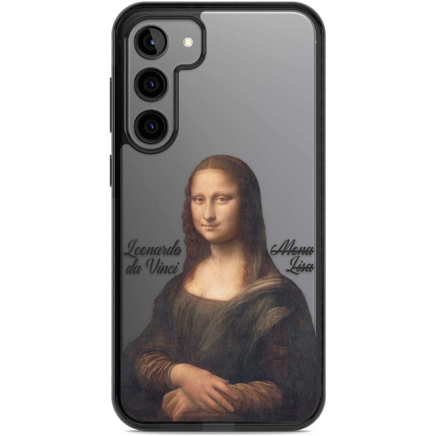 Mona Lisa Cutout Phone Case Samsung S22 Plus / Black Impact Case,Samsung S23 Plus / Black Impact Case Blanc Space