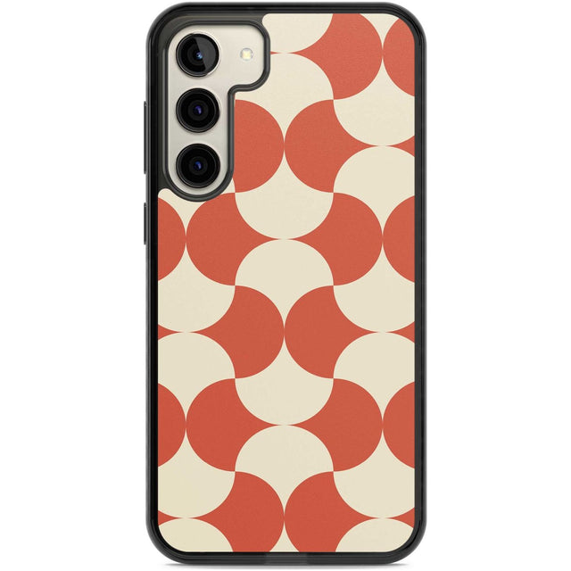 Abstract Retro Shapes: Psychedelic Pattern Phone Case Samsung S22 Plus / Black Impact Case,Samsung S23 Plus / Black Impact Case Blanc Space