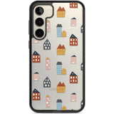 Cute Scandinavian Buildings Phone Case Samsung S22 Plus / Black Impact Case,Samsung S23 Plus / Black Impact Case Blanc Space