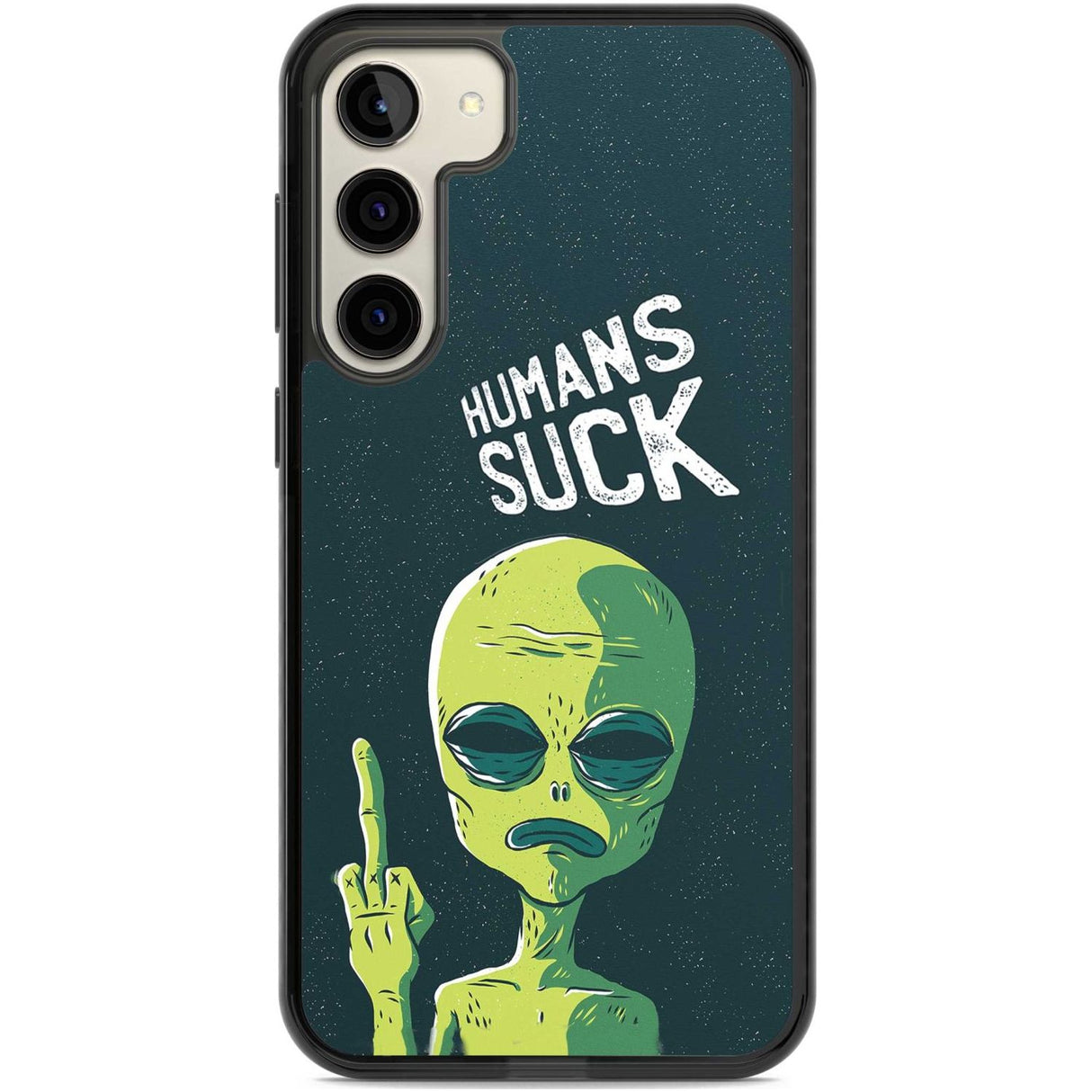 Humans Suck Alien Phone Case Samsung S22 Plus / Black Impact Case,Samsung S23 Plus / Black Impact Case Blanc Space
