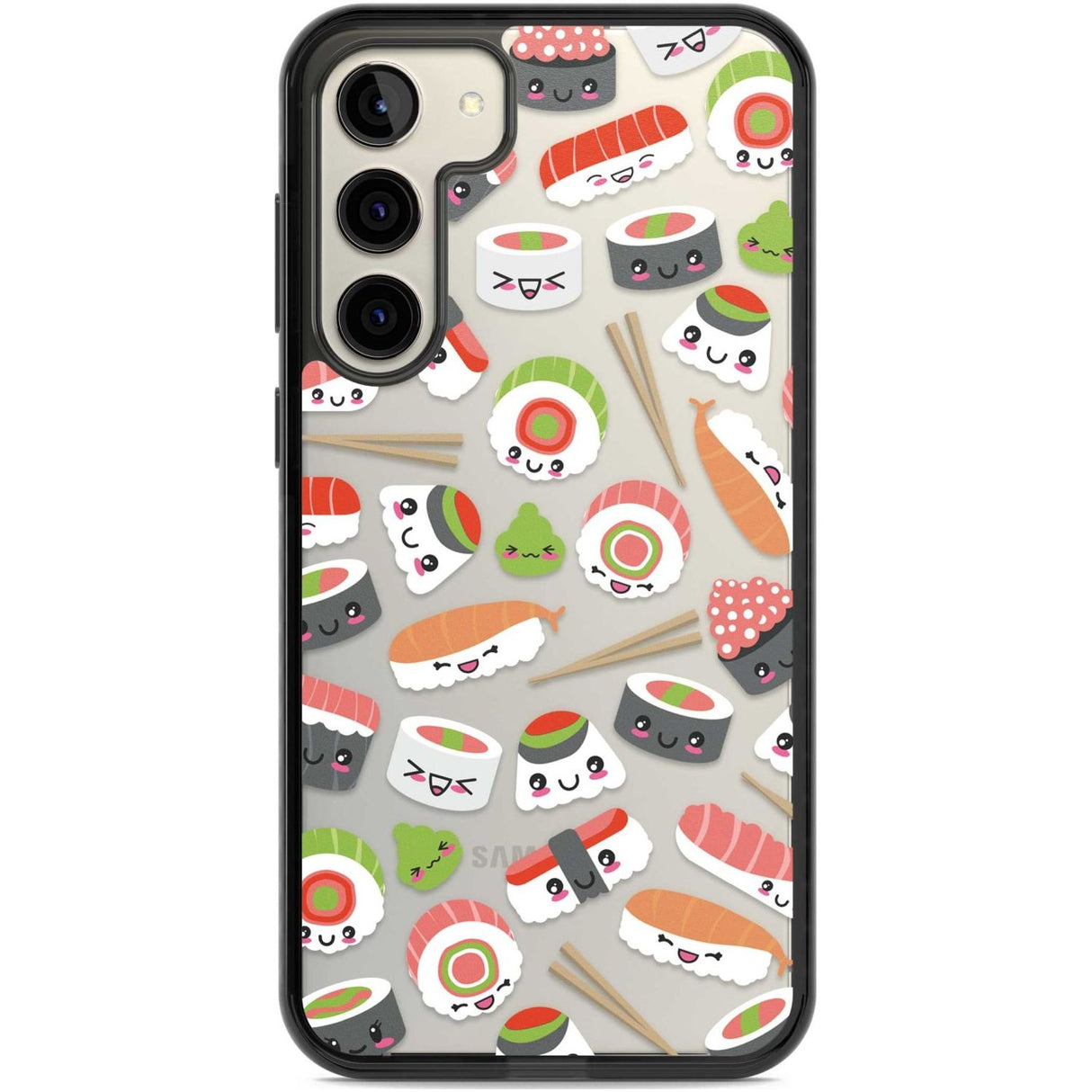 Kawaii Sushi Mix Phone Case Samsung S22 Plus / Black Impact Case,Samsung S23 Plus / Black Impact Case Blanc Space