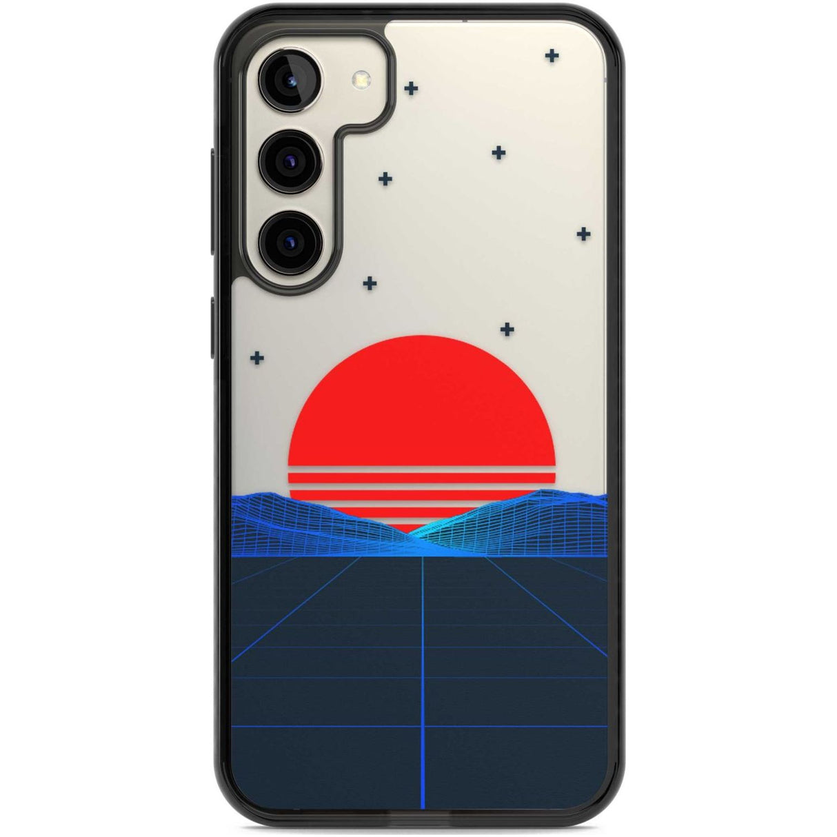 Japanese Sunset Vaporwave Phone Case Samsung S22 Plus / Black Impact Case,Samsung S23 Plus / Black Impact Case Blanc Space