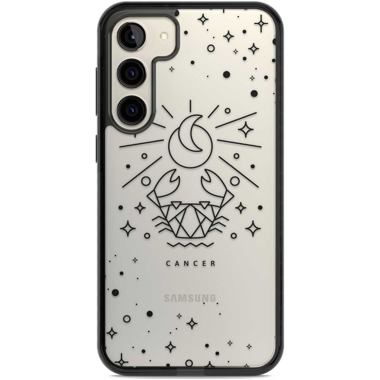 Cancer Emblem - Transparent Design Phone Case Samsung S22 Plus / Black Impact Case,Samsung S23 Plus / Black Impact Case Blanc Space