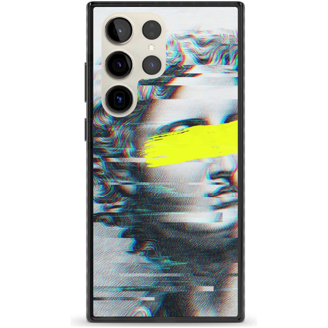 GLITCHED FRAGMENT Phone Case Samsung S22 Ultra / Black Impact Case,Samsung S23 Ultra / Black Impact Case Blanc Space