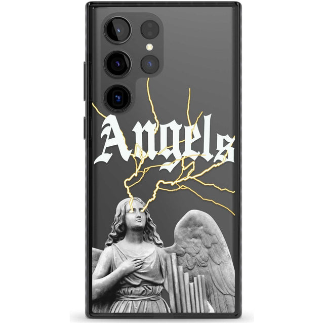 ANGELS Phone Case Samsung S22 Ultra / Black Impact Case,Samsung S23 Ultra / Black Impact Case Blanc Space
