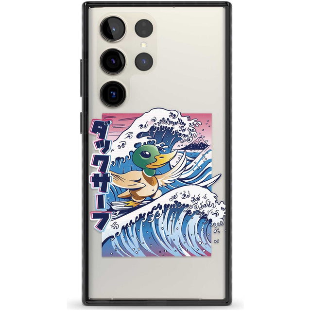 Duck Surf Phone Case Samsung S22 Ultra / Black Impact Case,Samsung S23 Ultra / Black Impact Case Blanc Space